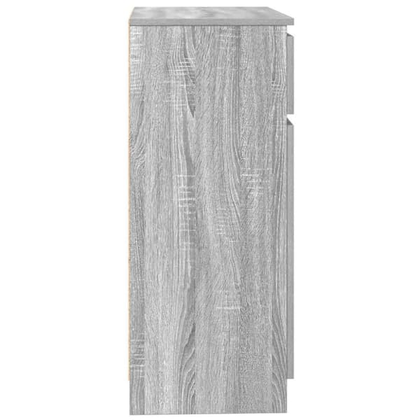 vidaXL skænk med skuffe 71x35x84 cm konstrueret træ grå sonoma-eg