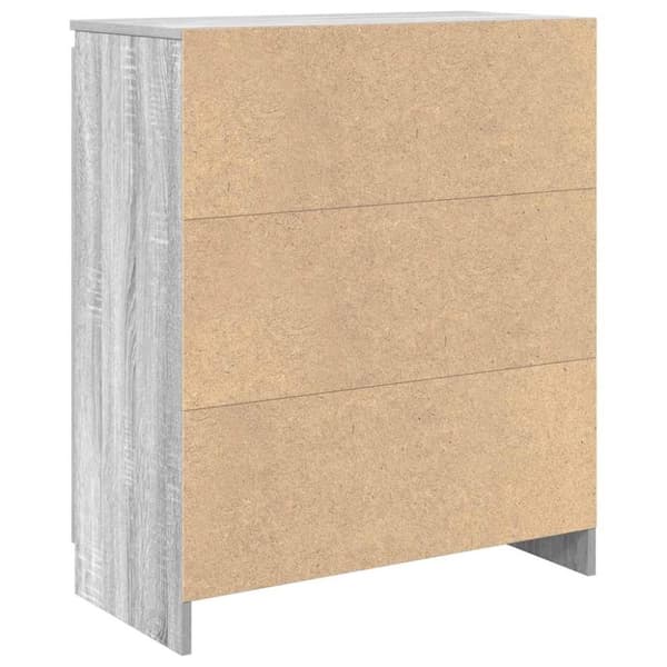 vidaXL skænk med skuffe 71x35x84 cm konstrueret træ grå sonoma-eg