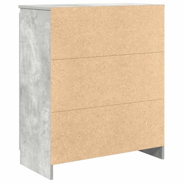 vidaXL skænk med skuffer 71x35x84 cm konstrueret træ betongrå