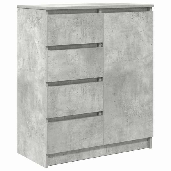 vidaXL skænk med skuffer 71x35x84 cm konstrueret træ betongrå