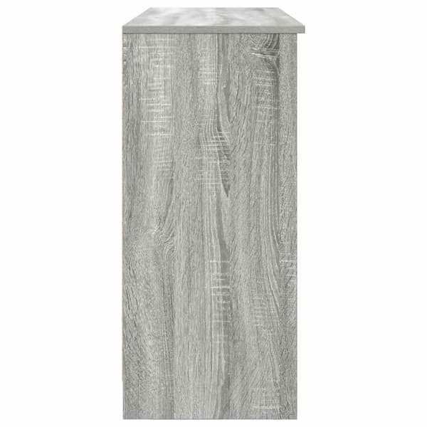 vidaXL skænk med skuffe 101x35x76 cm konstrueret træ grå sonoma-eg