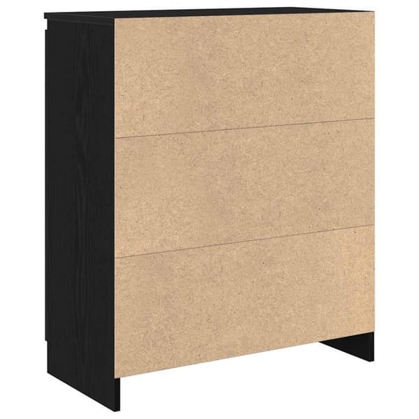 vidaXL Senkki laatikolla musta tammi 71x35x84 cm tekninen puu