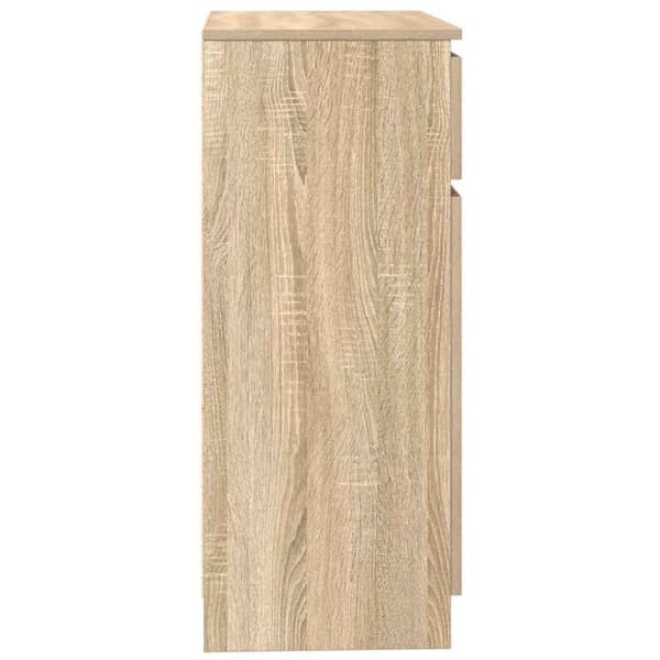 vidaXL skænk med skuffe 71x35x84 cm konstrueret træ sonoma-eg
