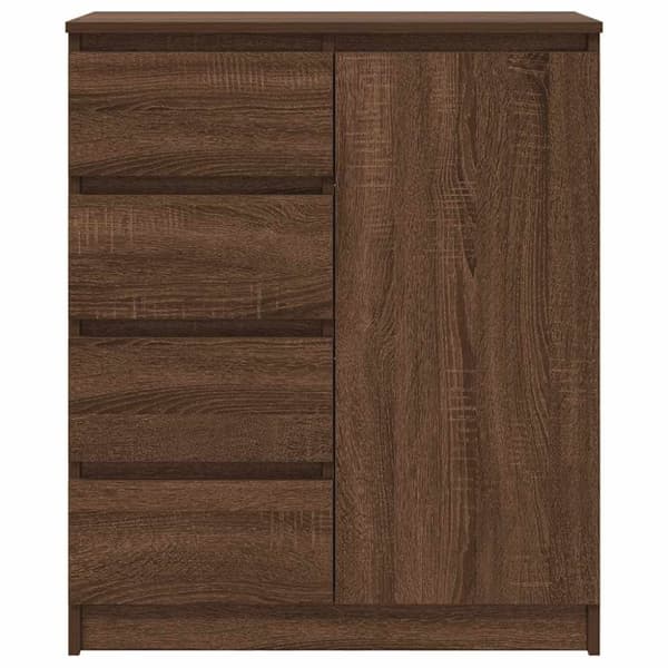 vidaXL Skänk med lådor brun ek 71x35x84 cm konstruerat trä