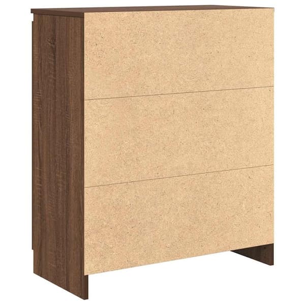 vidaXL Skänk med lådor brun ek 71x35x84 cm konstruerat trä