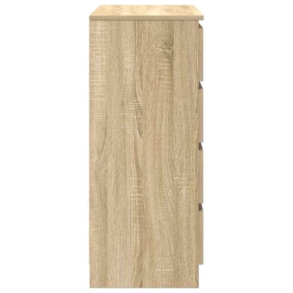 vidaXL Skänk med lådor sonoma ek 71x35x84 cm konstruerat trä