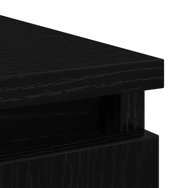 vidaXL Skänk med lådor svart ek 71x35x84 cm konstruerat trä