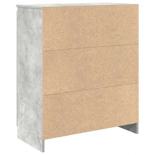 vidaXL Skänk med låda betonggrå 71x35x84 cm konstruerat trä