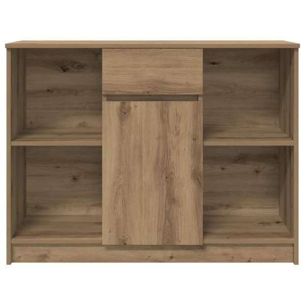 vidaXL Skjenk med 6 skuffer artisan eik 101x35x76 cm konstruert tre