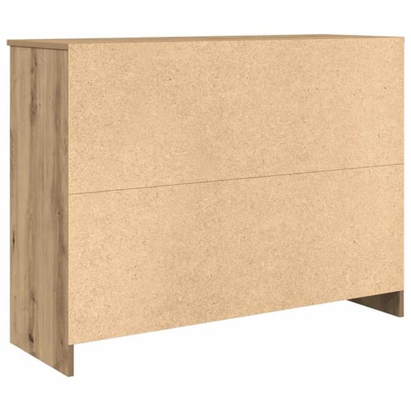 vidaXL Skjenk med 6 skuffer artisan eik 101x35x76 cm konstruert tre
