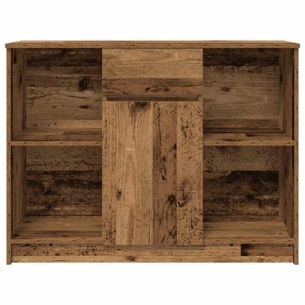 vidaXL Skjenk med 6 skuffer gammelt tre 101x35x76 cm konstruert tre