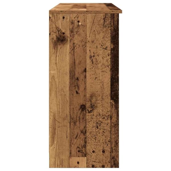 vidaXL Skjenk med 6 skuffer gammelt tre 101x35x76 cm konstruert tre