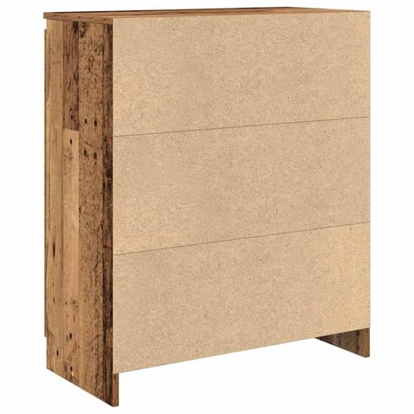 vidaXL Skjenk med skuff gammelt tre 71x35x84 cm konstruert tre