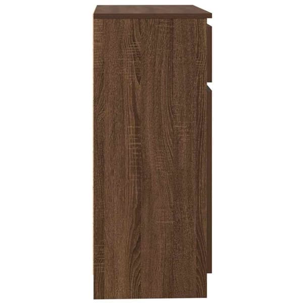 vidaXL Skjenk med skuff brun eik 71x35x84 cm konstruert tre