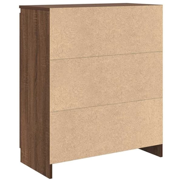 vidaXL Skjenk med skuff brun eik 71x35x84 cm konstruert tre