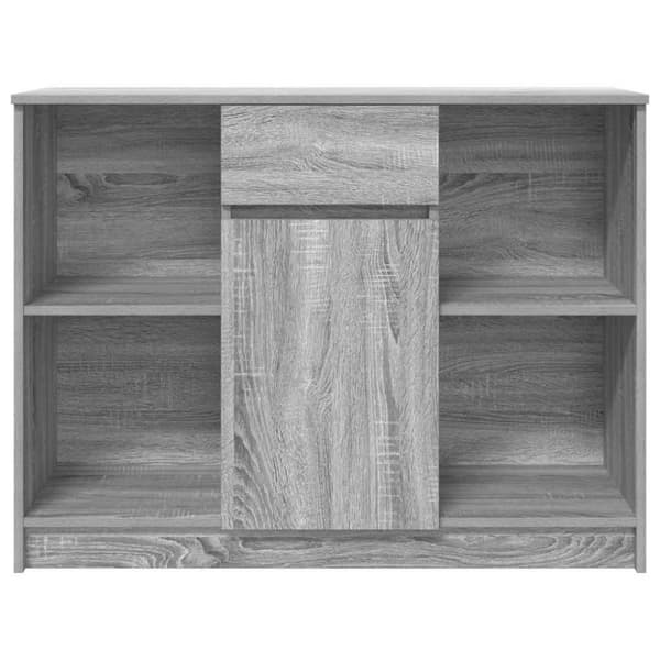 vidaXL Skänk med låda grå sonoma 101x35x76 cm konstruerat trä
