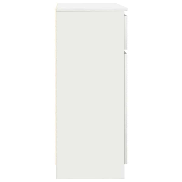 vidaXL Skänk med låda vit 71x35x84 cm konstruerat trä