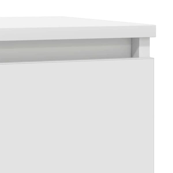vidaXL Skänk med låda vit 71x35x84 cm konstruerat trä