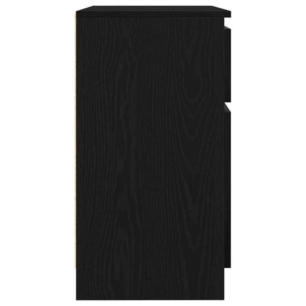 vidaXL Senkki laatikolla musta tammi 71x35x65 cm tekninen puu