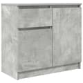 Pikkukuva 3 / 11: vidaXL Senkki laatikolla betoninharmaa 71x35x65 cm tekninen puu
