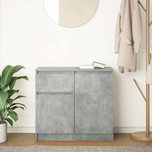 vidaXL Senkki laatikolla betoninharmaa 71x35x65 cm tekninen puu