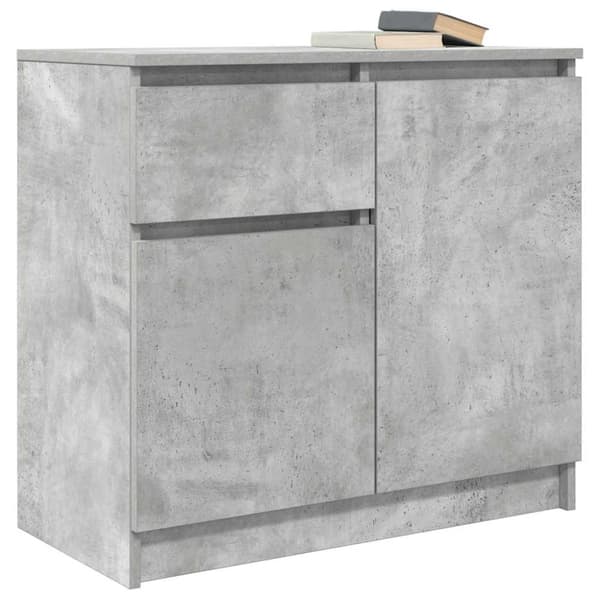 vidaXL Senkki laatikolla betoninharmaa 71x35x65 cm tekninen puu