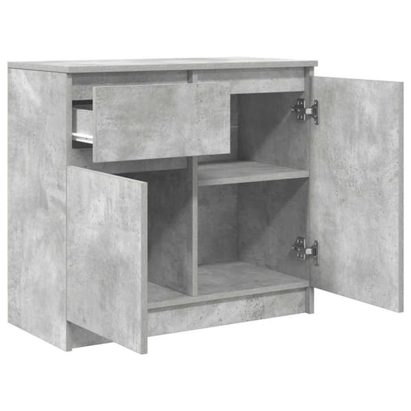 vidaXL Senkki laatikolla betoninharmaa 71x35x65 cm tekninen puu