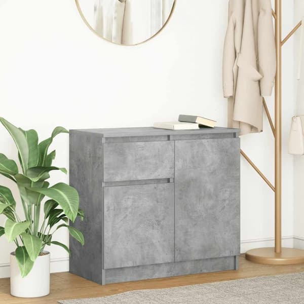 vidaXL Senkki laatikolla betoninharmaa 71x35x65 cm tekninen puu