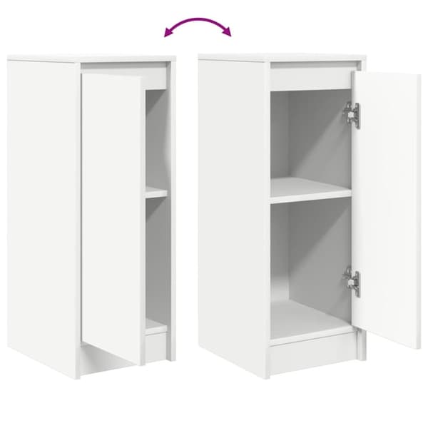 vidaXL skænk 29,5x34x76 cm konstrueret træ hvid