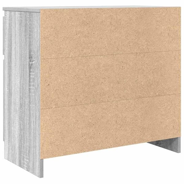 vidaXL Senkki laatikolla harmaa sonoma 71x35x65 cm tekninen puu