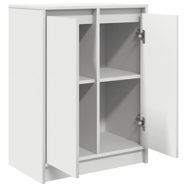 vidaXL skænk 57x34x76 cm konstrueret træ hvid