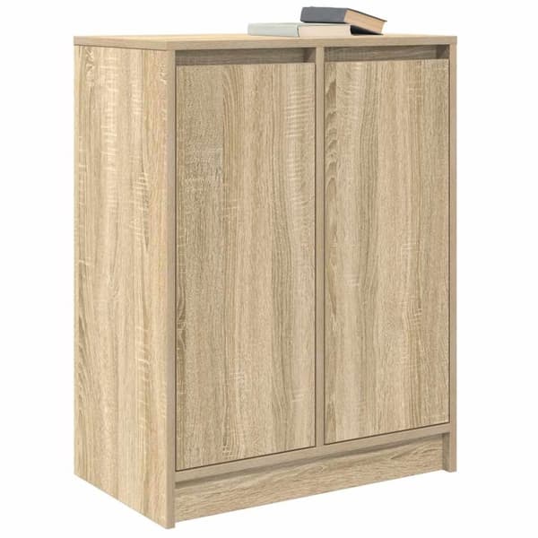 vidaXL skænk 57x34x76 cm konstrueret træ røget egetræsfarve