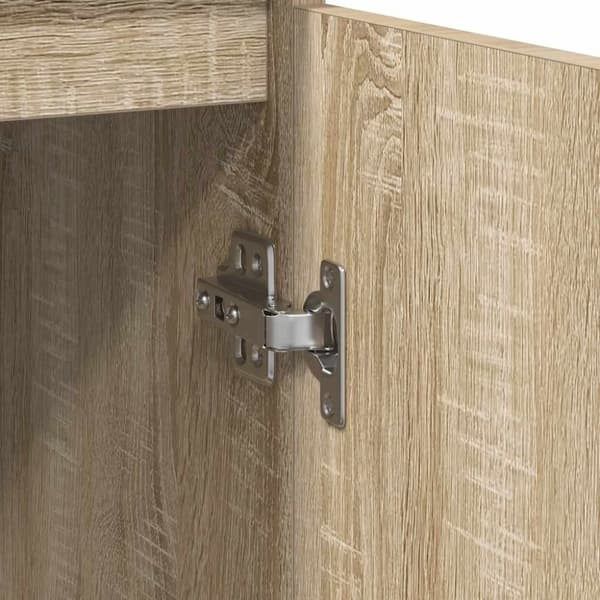 vidaXL skænk 57x34x76 cm konstrueret træ røget egetræsfarve