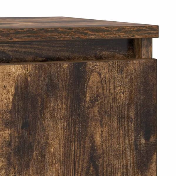 vidaXL skænk 29,5x34x76 cm konstrueret træ røget egetræsfarve