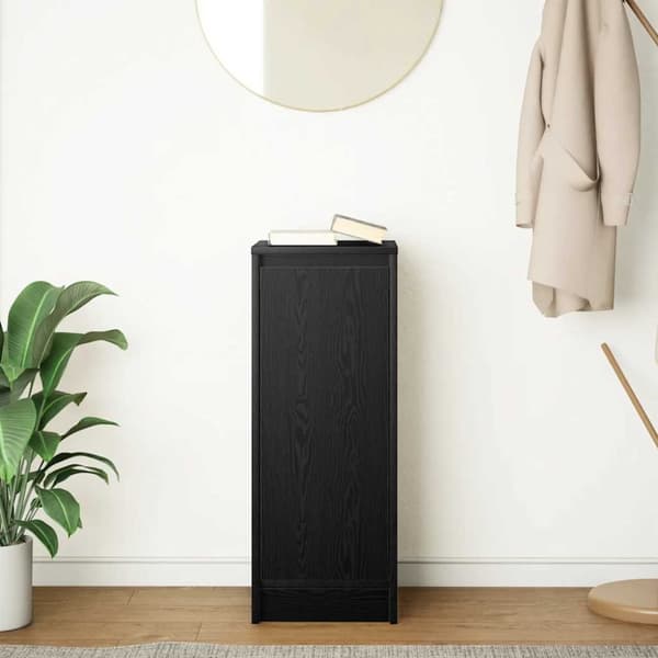 vidaXL Skjenk svart eik 29,5x34x76 cm konstruert tre