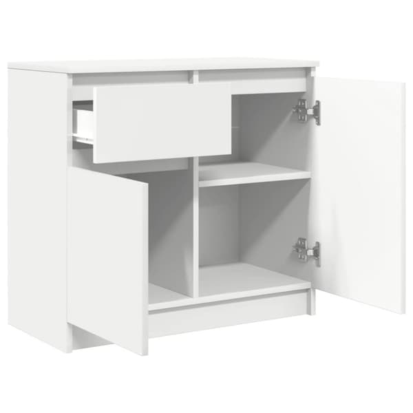 vidaXL Senkki laatikolla valkoinen 71x35x65 cm tekninen puu