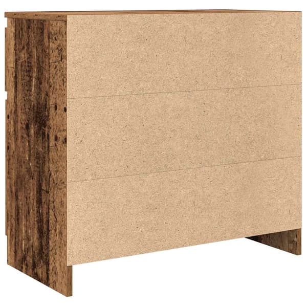 vidaXL skænk med skuffe 71x35x65 cm konstrueret træ antikt træ