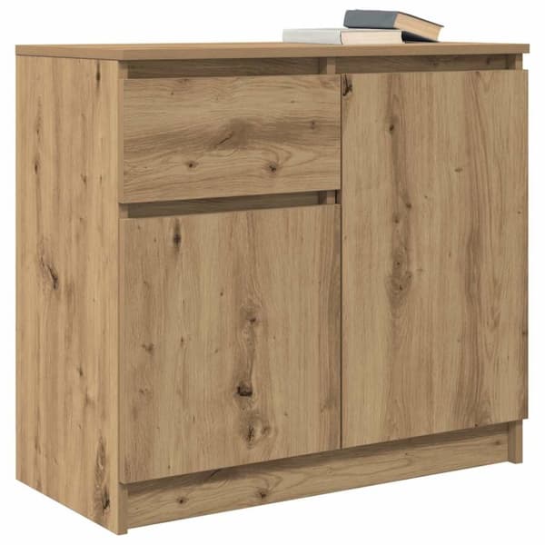 vidaXL Senkki laatikolla artisaanitammi 71x35x65 cm tekninen puu