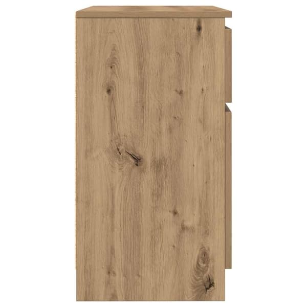 vidaXL Senkki laatikolla artisaanitammi 71x35x65 cm tekninen puu