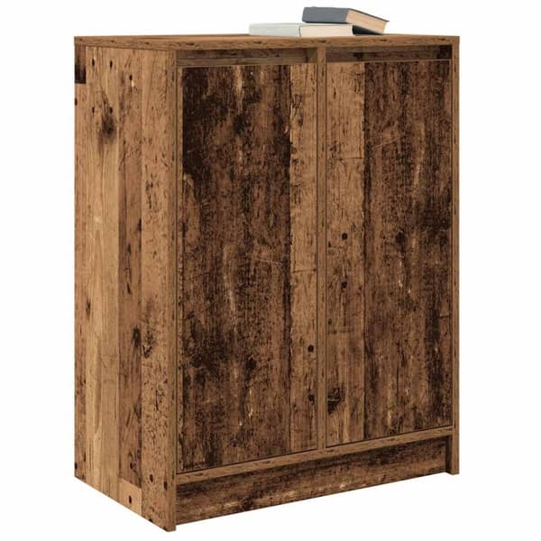 vidaXL skænk 57x34x76 cm konstrueret træ antikt træ