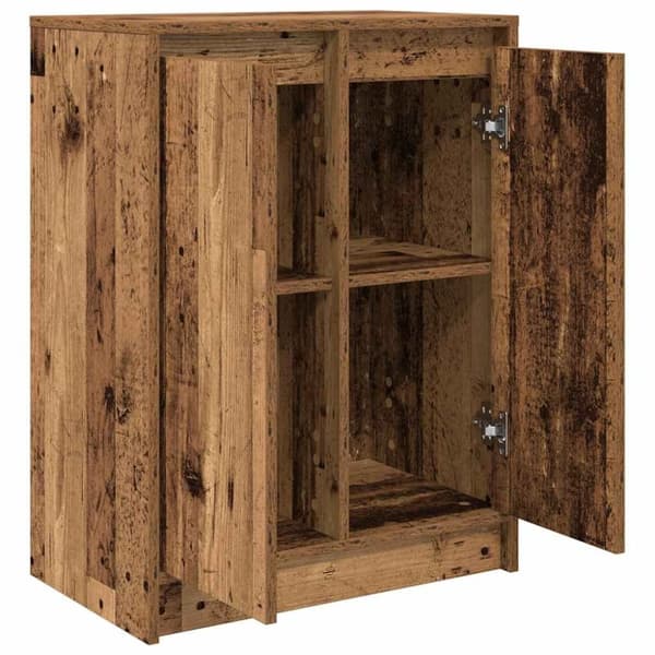 vidaXL skænk 57x34x76 cm konstrueret træ antikt træ
