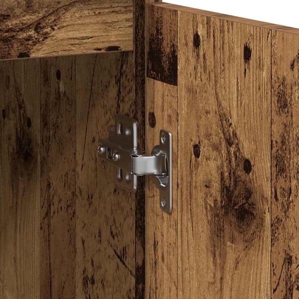 vidaXL skænk 57x34x76 cm konstrueret træ antikt træ