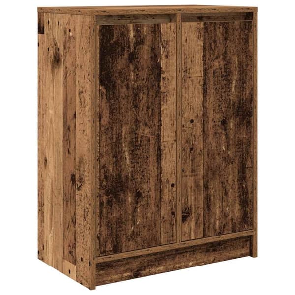 vidaXL skænk 57x34x76 cm konstrueret træ antikt træ