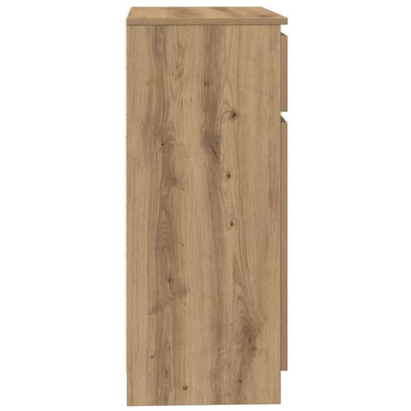 vidaXL Skjenk med skuff artisan eik 71x35x84 cm konstruert tre