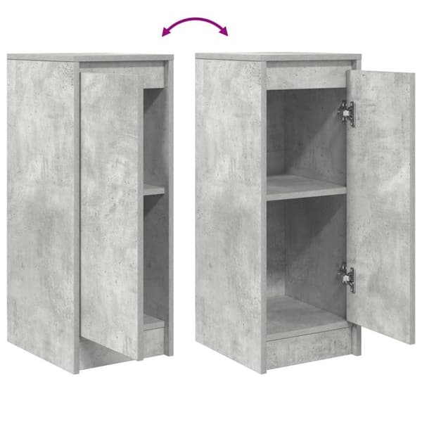 vidaXL Skjenk betonggrå 29,5x34x76 cm konstruert tre