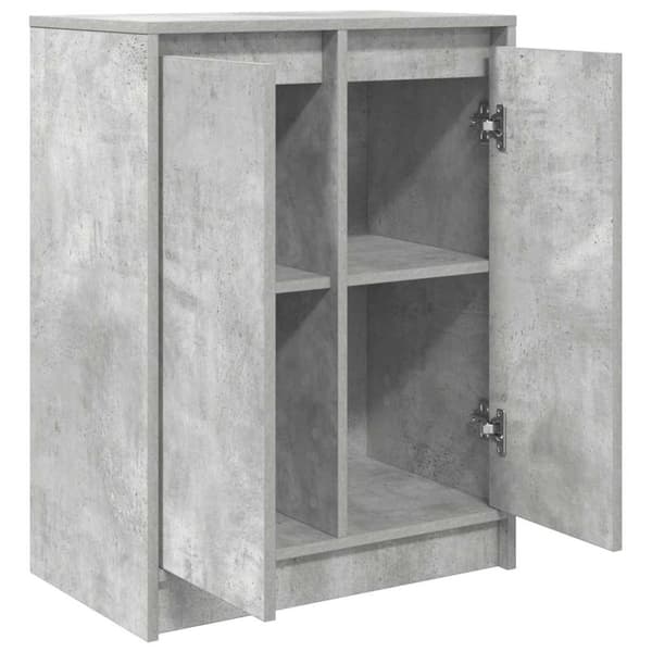 vidaXL Senkki betoninharmaa 57x34x76 cm tekninen puu