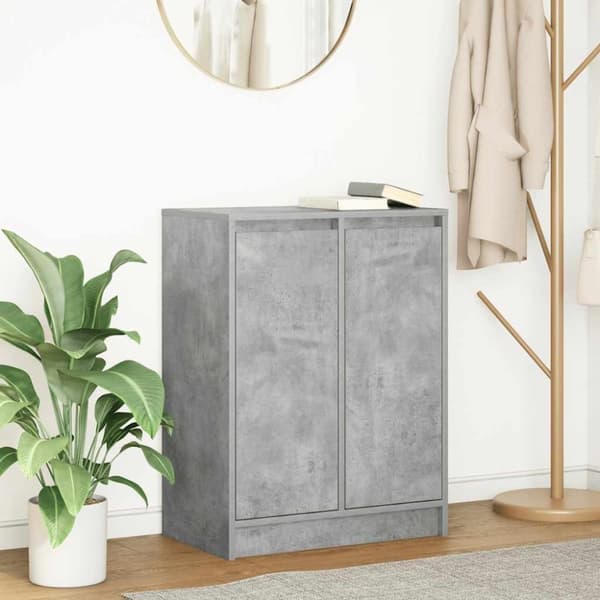 vidaXL Senkki betoninharmaa 57x34x76 cm tekninen puu
