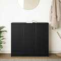 Miniatyrbilde 4 av 11: vidaXL Skjenk svart eik 85x34x76 cm konstruert tre