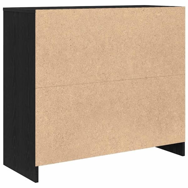 vidaXL Skjenk svart eik 85x34x76 cm konstruert tre