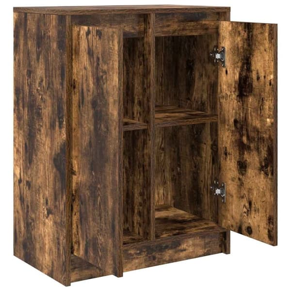 vidaXL Skänk rökt ek 57x34x76 cm konstruerat trä